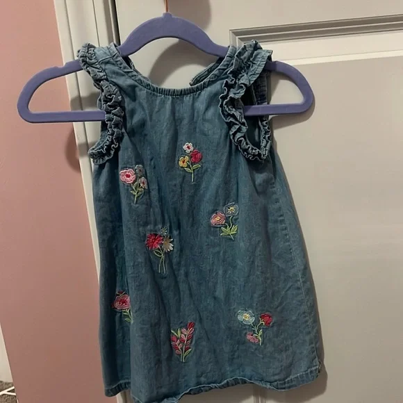 white christmas dresses KIDS : Acid Wash Denim Dress : 18 month (#5) main image 1